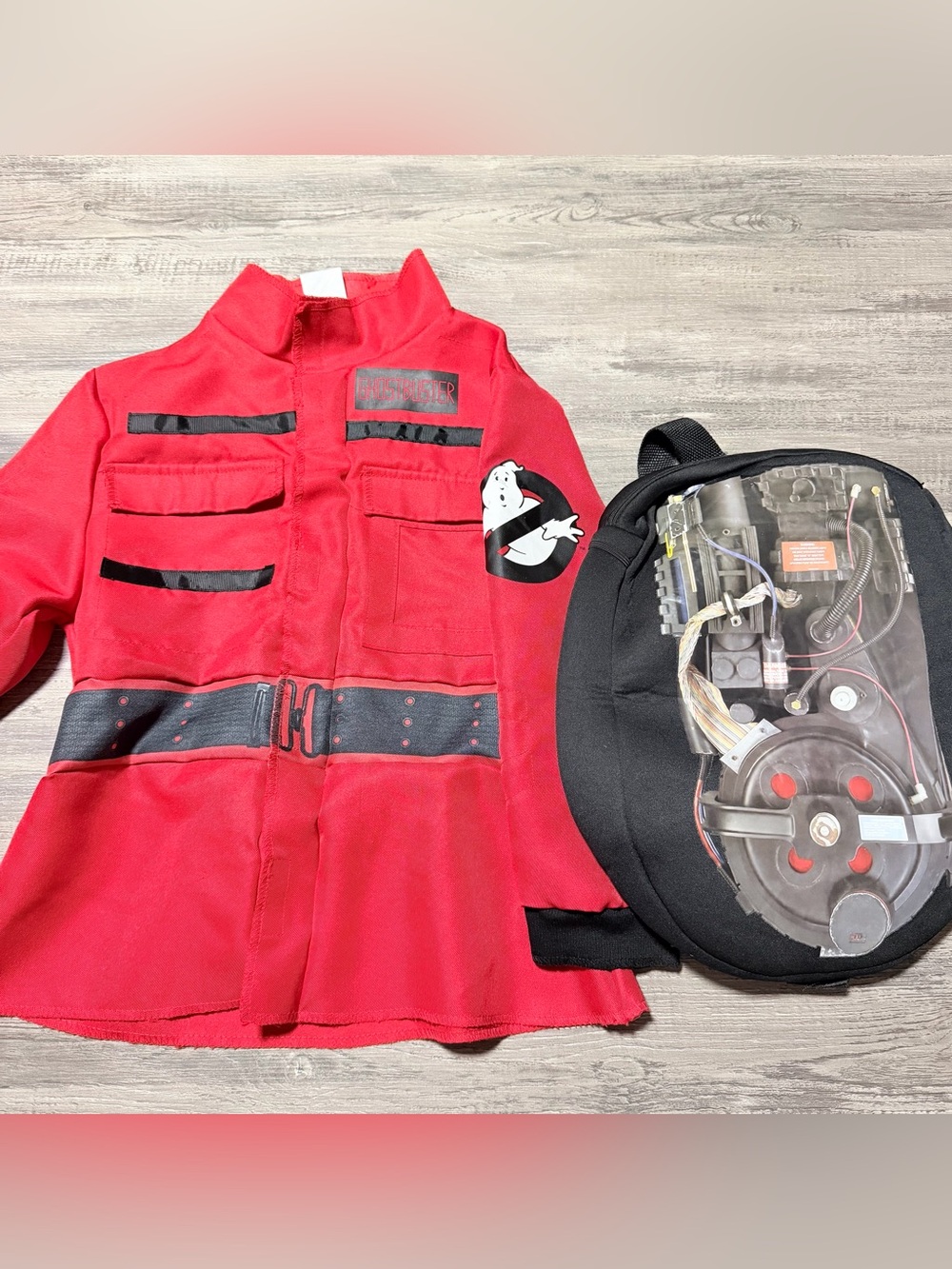 Disguise Red Ghostbusters Kids Costume Jacket with Black Trim